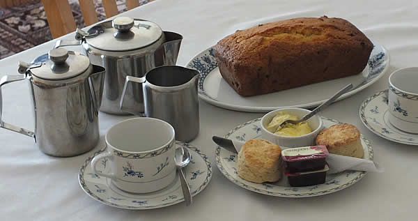 A delicious Cornish cream tea or homemade cakes await you on your arrival